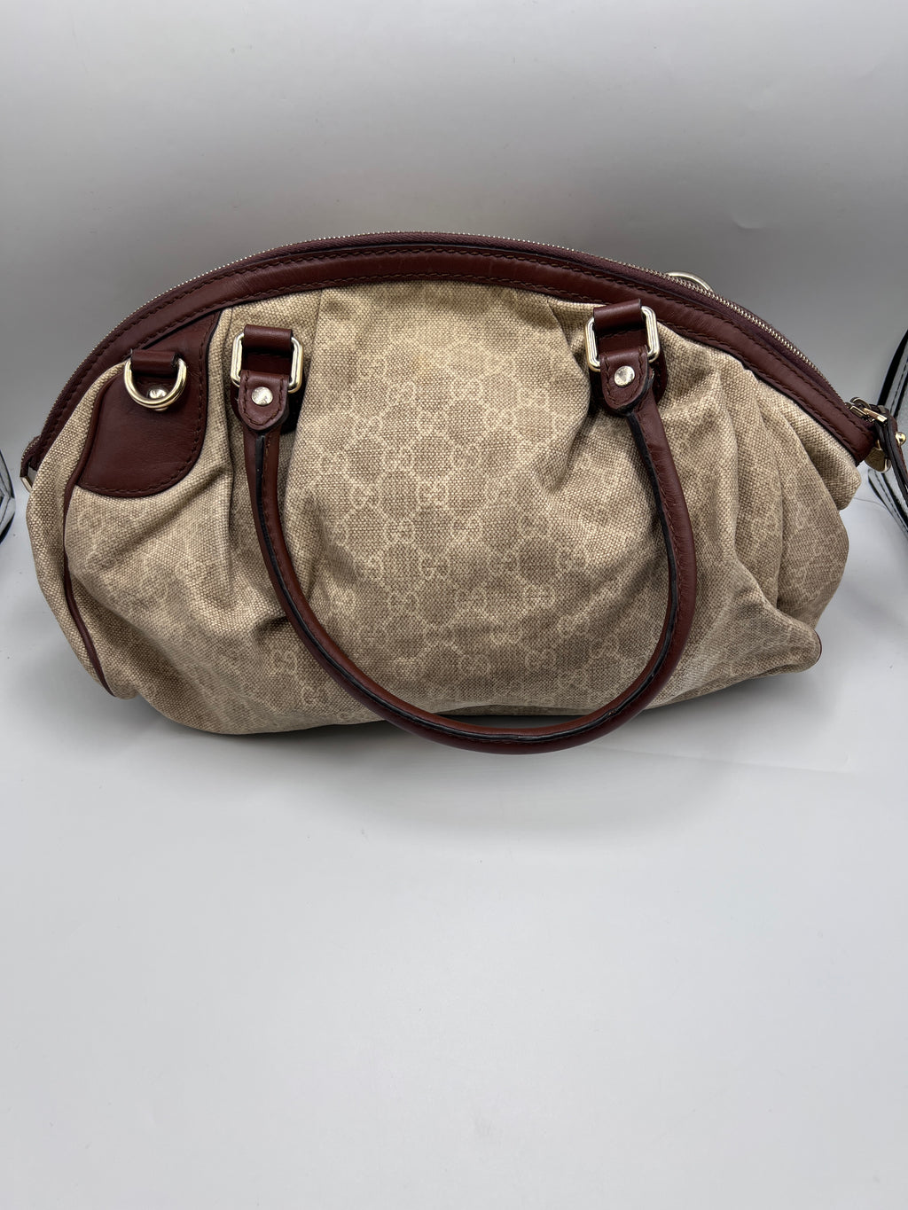 Gucci GG Canvas Sukey Medium Satchel Bag