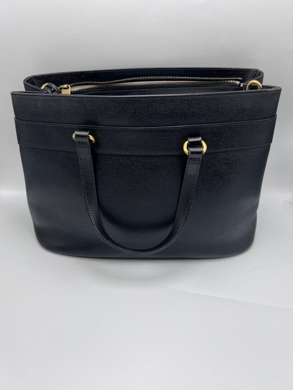 Gucci Horsebit 1955 Medium Leather Tote Bag Black