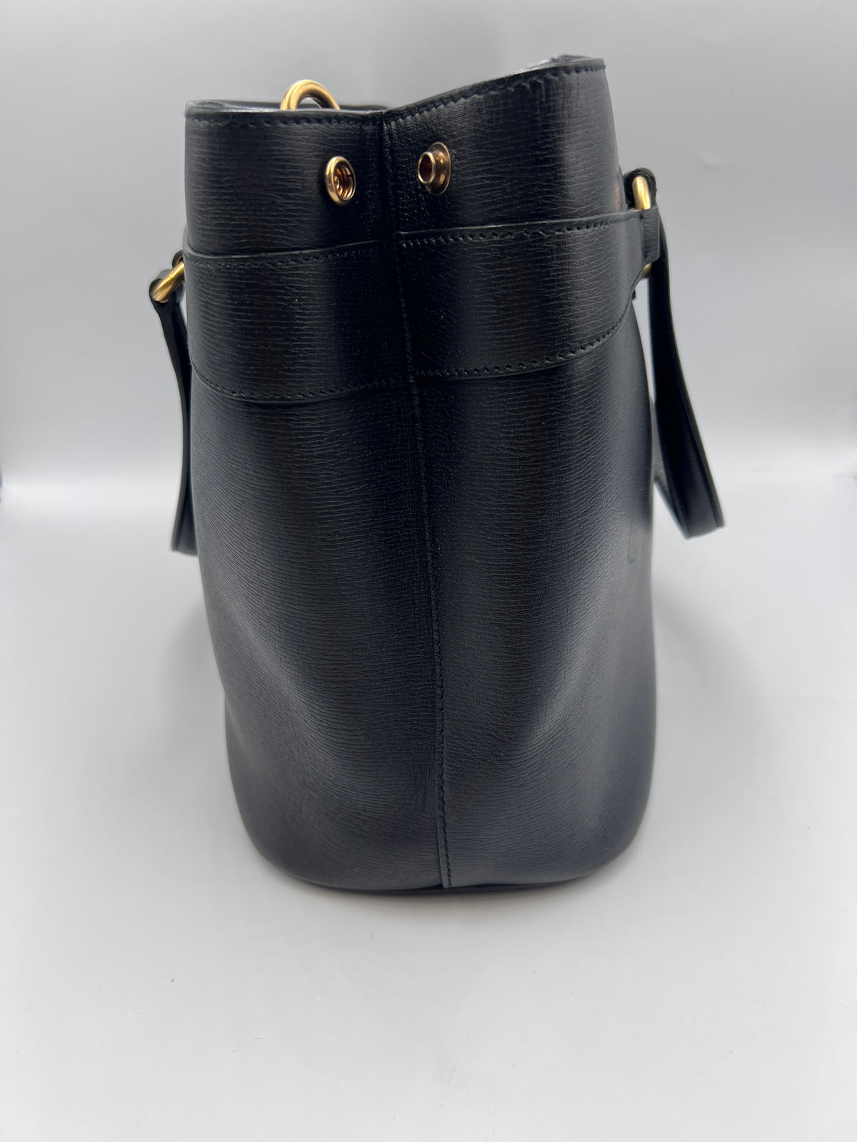Gucci Horsebit 1955 Medium Leather Tote Bag Black