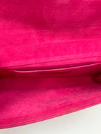 Saint Laurent Ligne Y Clutch – Fuchsia Pink Calfskin Leather – Classic Gold Y-Hardware