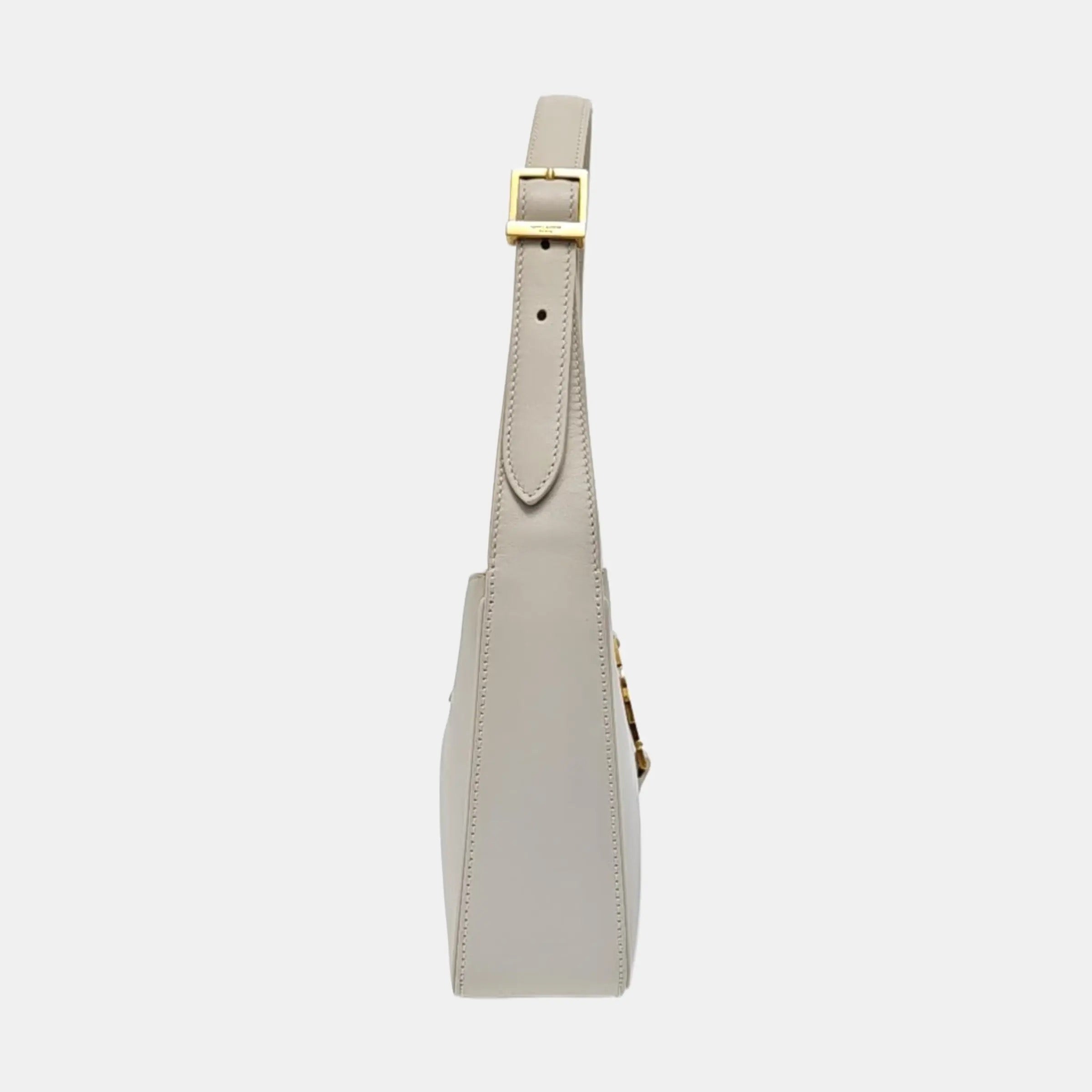 ysl shoulder bag with adjustable strap in white leather and great condition