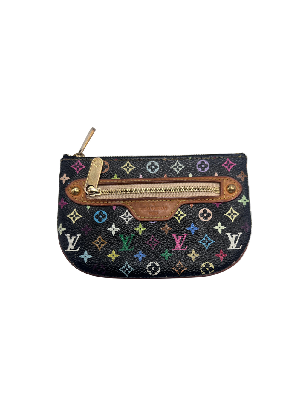 Louis Vuitton Monogram Multicolore Key Pouch / Pochette Clés in Black (Noir)