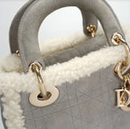 Mini Lady Dior Suede Satchel