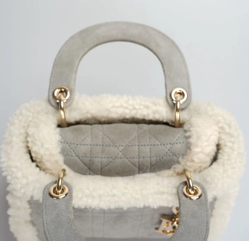 Mini Lady Dior Suede Satchel