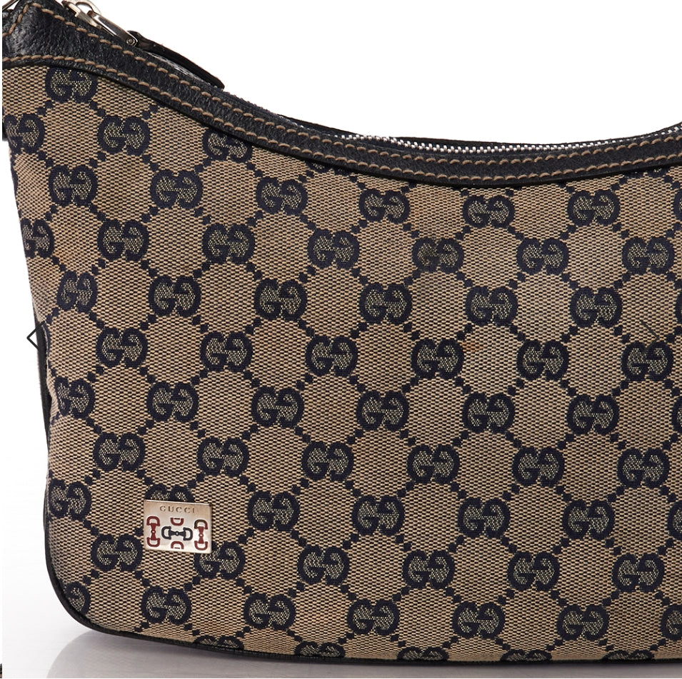 Vintage Gucci GG Canvas Pochette - Beige Monogram Mini Bag