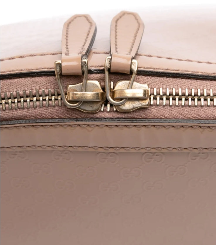 Gucci Microguccissima Patent Leather Dome Bag - Beige Nude