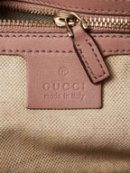 Gucci Microguccissima Patent Leather Dome Bag - Beige Nude