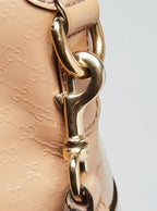 Gucci Microguccissima Patent Leather Dome Bag - Beige Nude