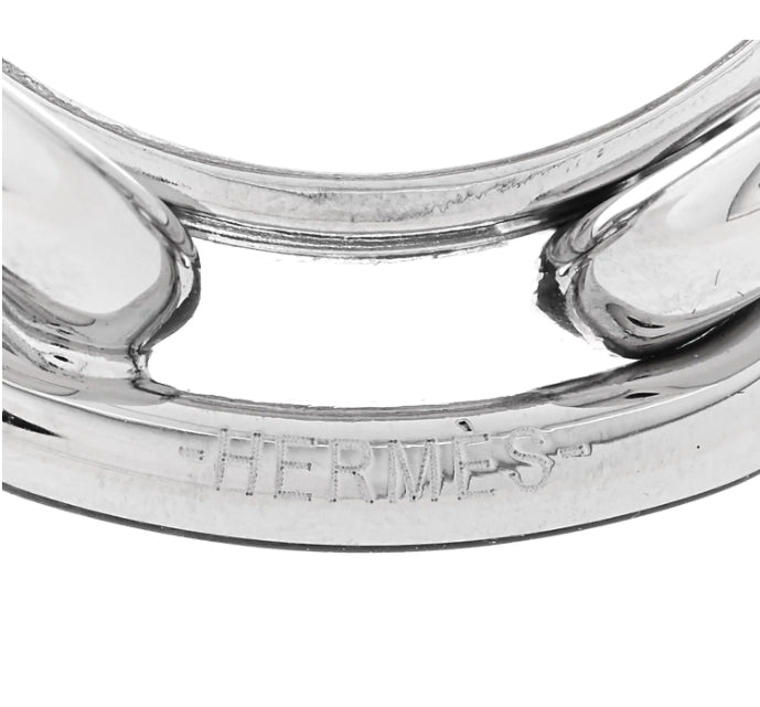 Hermès Chaine d’Ancre Scarf Ring in Silver