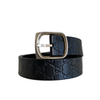 Gucci Guccissima Embossed Leather Pin Buckle Belt