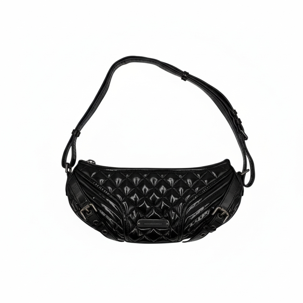 preowned authentic burberry shoulder bag in black patent leather in excellent condition for sale designer handbag 