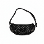 preowned authentic burberry shoulder bag in black patent leather in excellent condition for sale designer handbag 