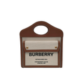 preloved Burberry mini canvas pocket top handle bag in brown in great 