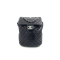 preloved authentic chanel black quilted leather backpack with gold hardware in good condition for sale preowned luxury designer bag 