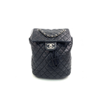 preloved authentic chanel black quilted leather backpack with gold hardware in good condition for sale preowned luxury designer bag 