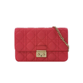 preloved authentic Christian dior miss dior red quilted lambskin leather crossbody bag in excellent condition for sale 