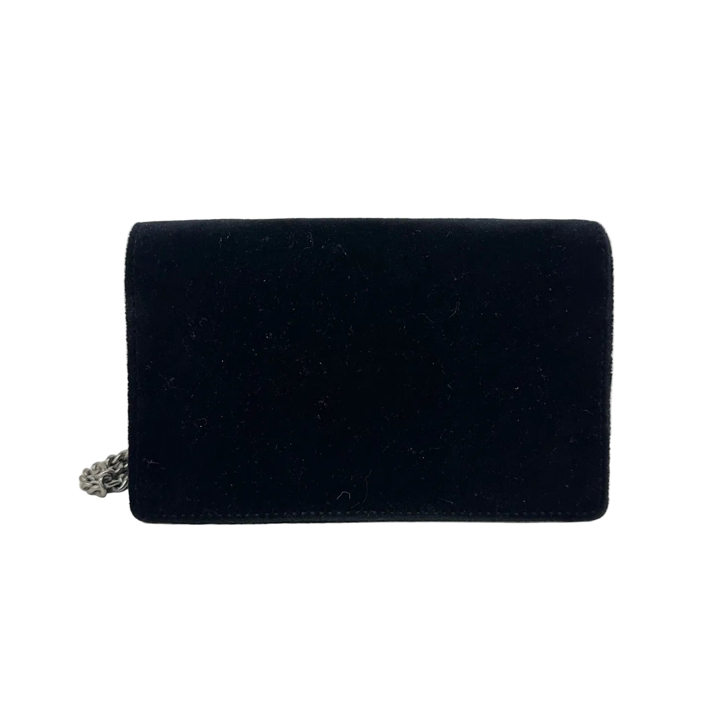 back of gucci dionysus mini black velvet shoulder bag in excelletn condition 