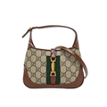 secondhand authentic gucci gg canvas 1961 mini shoulder bag with brown leather strap in very good condition for sale 