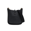 authentic preowned Mini hermes evelyne black leather crossbody bag for sale 
