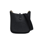 authentic preowned Mini hermes evelyne black leather crossbody bag for sale 

