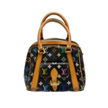 Pre-owned LV x Murakami Priscilla bag in black multicolor canvas