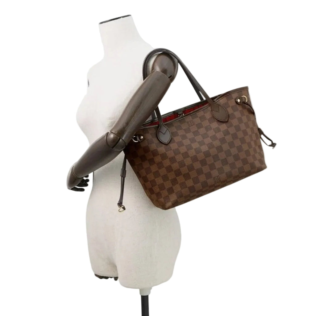 Pre-owned Louis Vuitton Neverfull PM Damiere EbeneTote