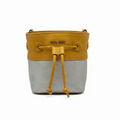 vintage miumiu yellow and silver leather bucket bag authentic designer bag 
