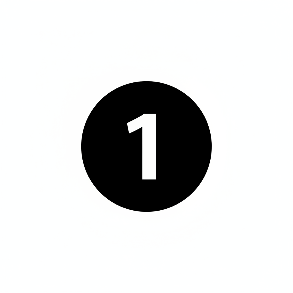 Number 1 circle icon