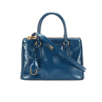 Prada Galleria Mini Bag in Blue Saffiano Lux Leather