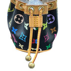 Louis Vuitton x Takashi Murakami Monogram Multicolore Black Theda Bag