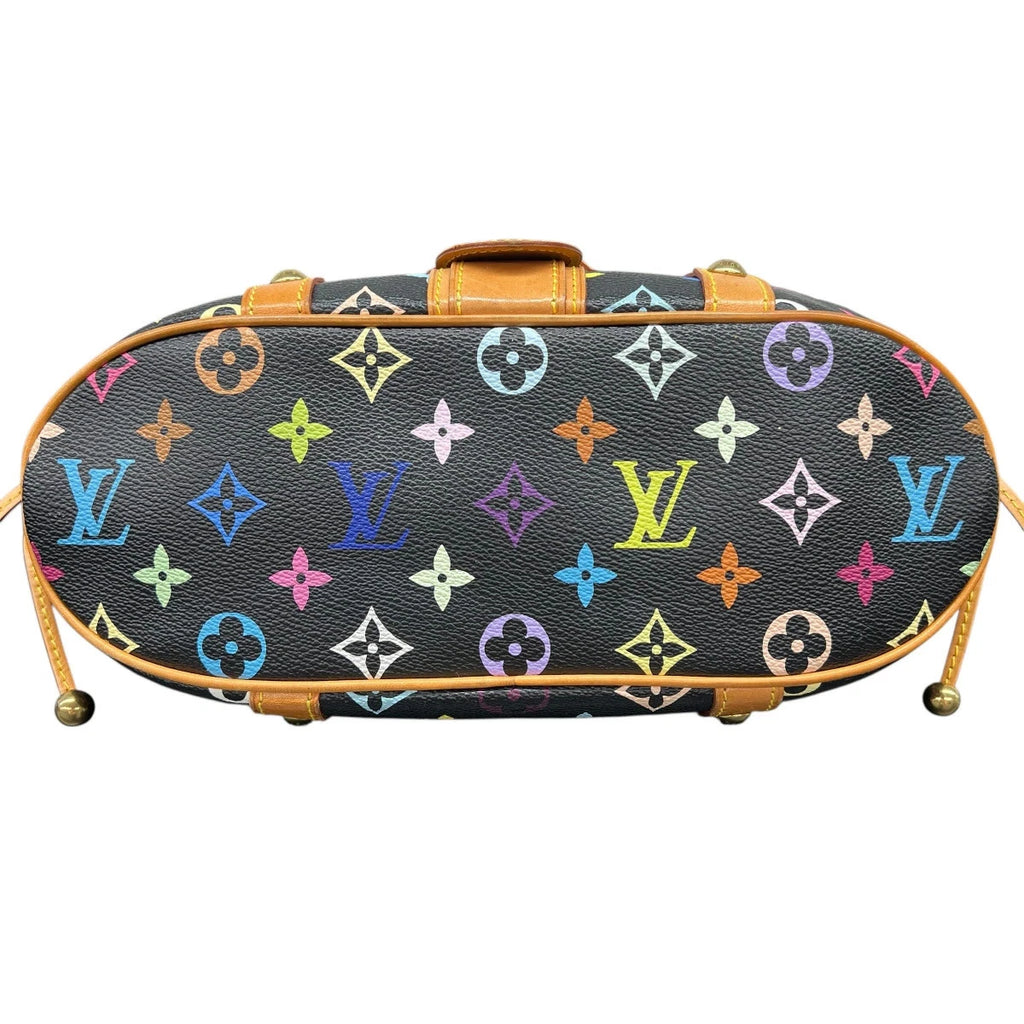 Louis Vuitton x Takashi Murakami Monogram Multicolore Black Theda Bag