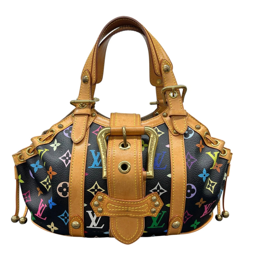 Louis Vuitton x Takashi Murakami Monogram Multicolore Black Theda Bag