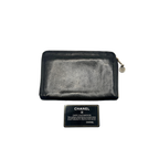 Chanel CC Filigree Zip Around Wallet Black Caviar Leather