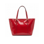 Gucci Red Guccissima Patent Leather Tote Bag