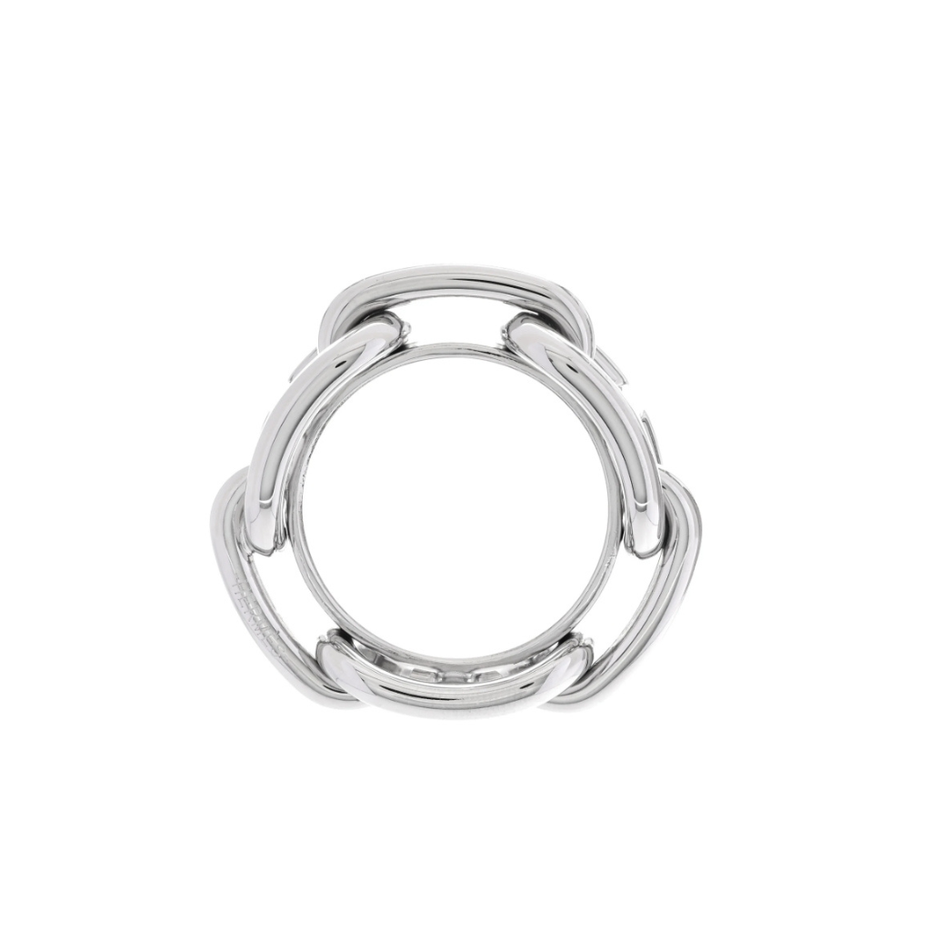 Hermès Chaine d’Ancre Scarf Ring in Silver