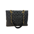 Chanel Grand Shopping Tote (GST) in Black Caviar Leather with Gold Hardware