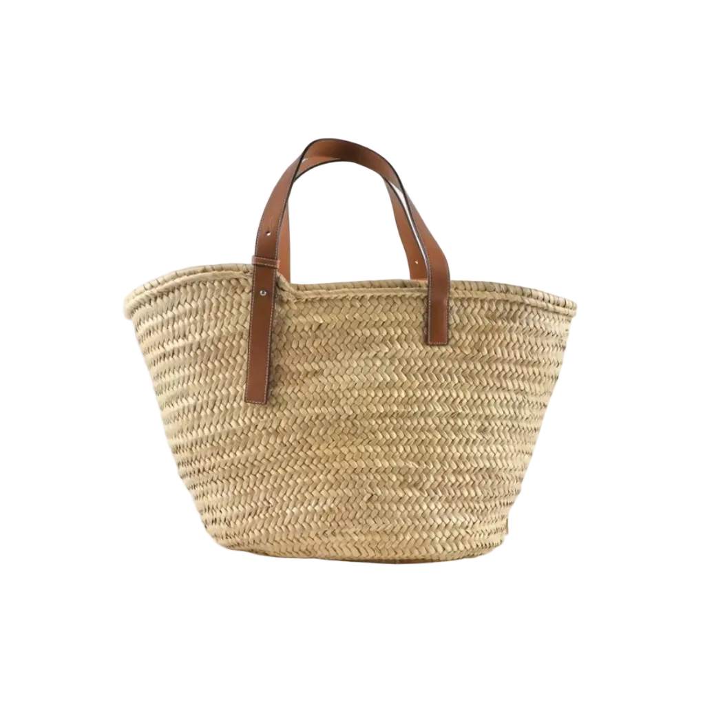 Loewe Smiley Raffia Basket