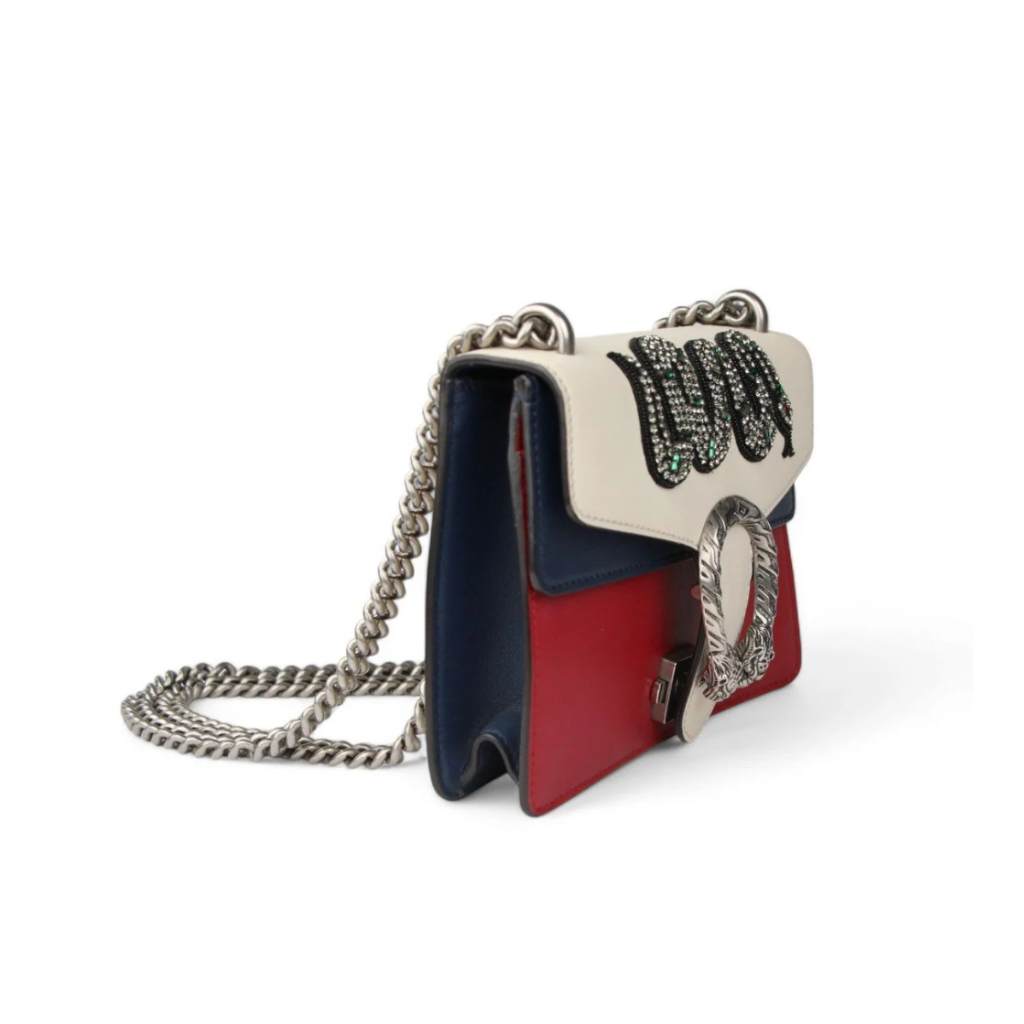 Gucci Dionysus Small Crystal-Embellished Snake Bag