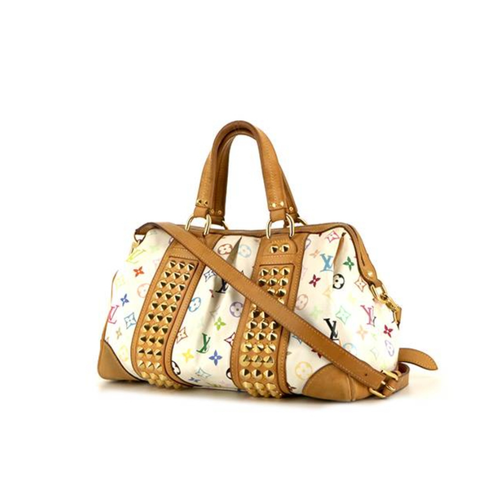 Authentic Louis Vuitton x Takashi Murakami Multicolore Courtney Bag - White