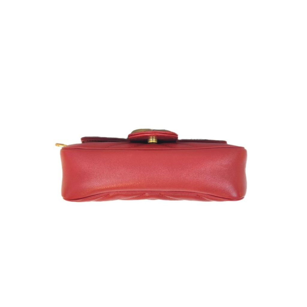 Gucci GG Marmont Super Mini Bag - Red Matelassé Leather
