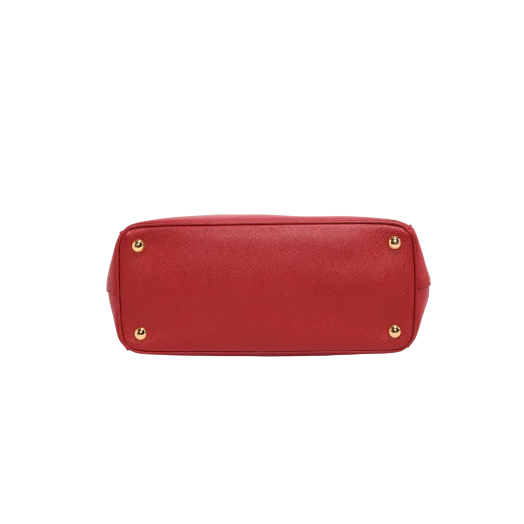 Prada Saffiano Lux Galleria Tote Bag - Red Leather (Pre-owned)