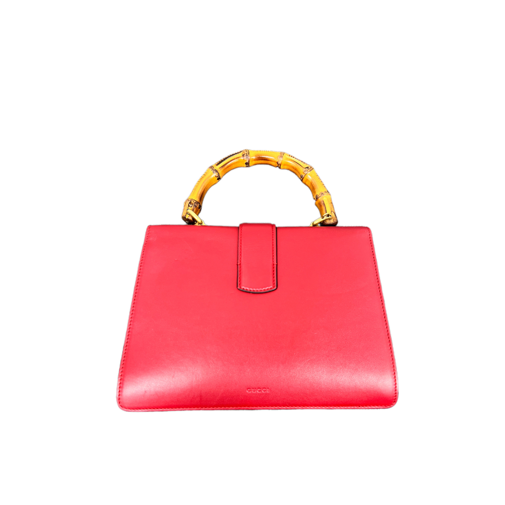 Gucci Dionysus Bamboo Top Handle Bag – Hibiscus Red Leather with Web Strap