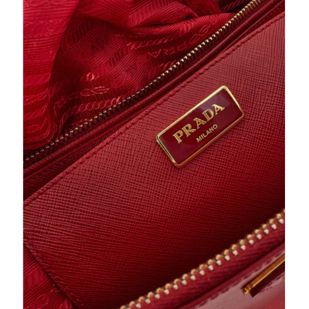 Prada Saffiano Lux Galleria Tote Bag - Red Leather (Pre-owned)