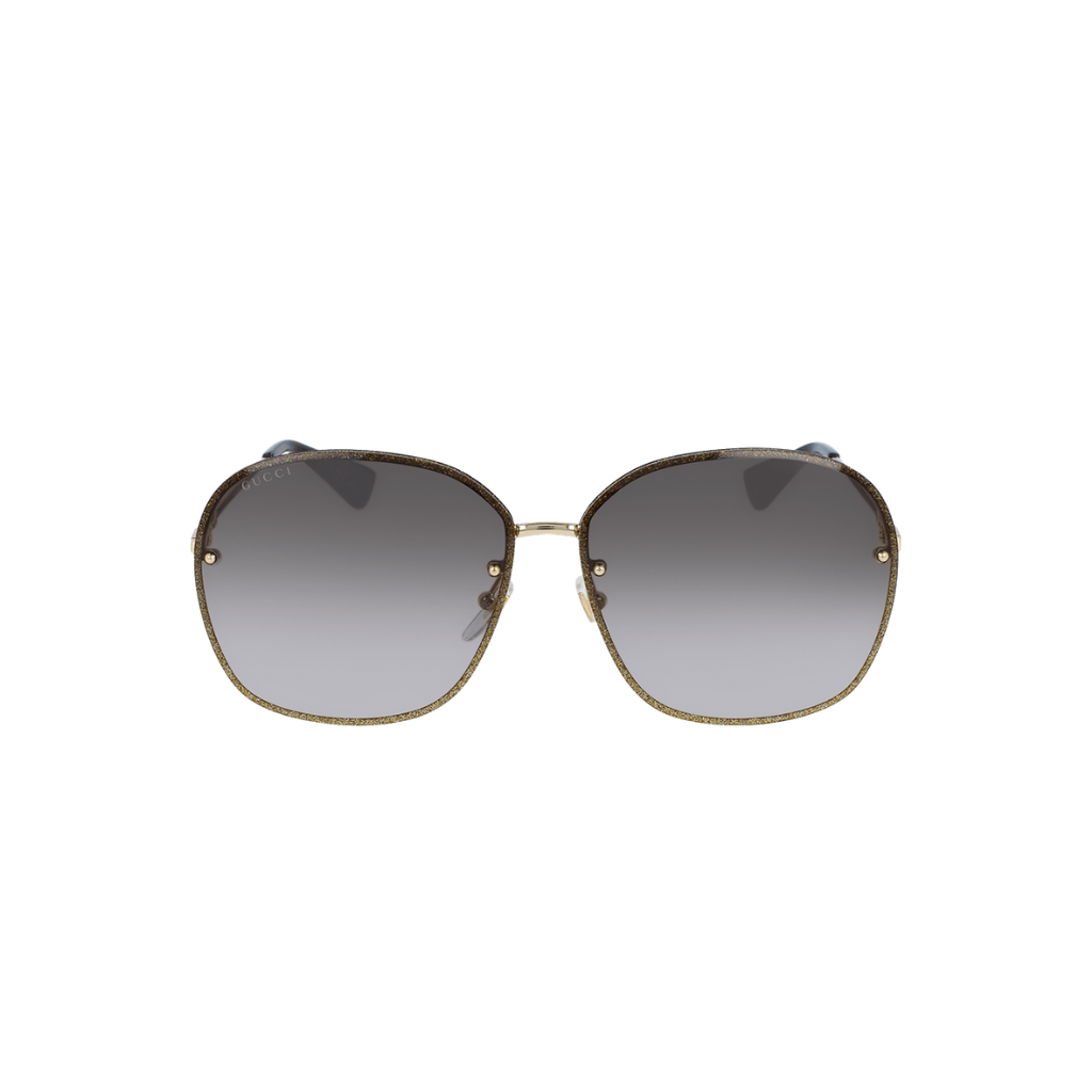 Gucci Oversized Glitter Rim Aviator Sunglasses (GG0228S)