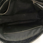 inside of ysl niki medium bag in black and soft leather the inside is clean and no marks or stain